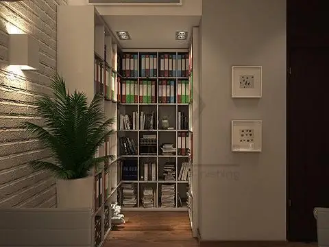 تشطيب مكتبات ومخازن ملفات بديكورات عصرية